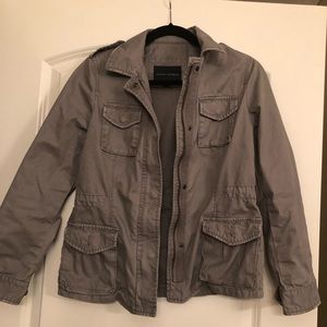 Banana Republic Gray Safari Jacket. Size Small